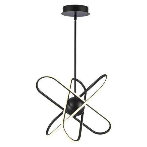 Trans Globe Nightingale 21 Inch LED PENDANT ATOM BURST MED in Black Finish Model: MDN-1586 BK