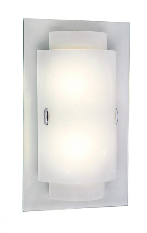 Trans Globe Noelle 2 Light WALL DOUBLE GLASS RECTANGL in Polished Chrome Finish Model: MDN-843
