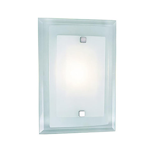 Trans Globe Norfolk 1 Light WALL DOUBLE GLASS SQUARE in Polished Chrome Finish Model: MDN-845