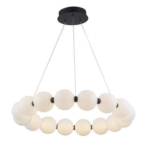 Trans Globe Orb II 26 Inch LED PENDANT PEARL RING SML in Antique Gold Finish Model: MDN-1591 AG