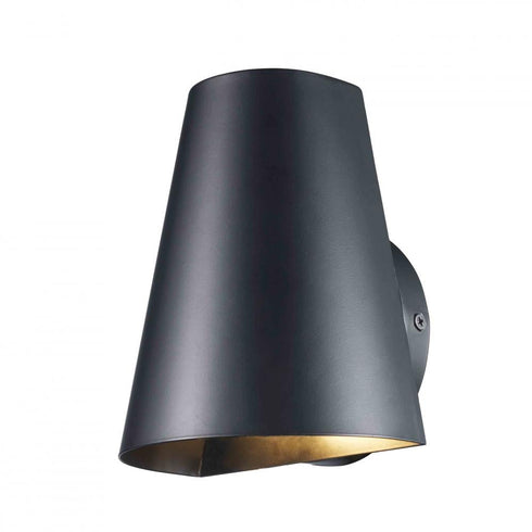 Trans Globe Oro 1 Light Flush Metal Cone Outdoor Wall Sconce Model: 51331 MB