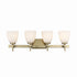 Trans Globe Oxnard 4 Light Reversible Shaded Vanity Light Model: 22294 BK