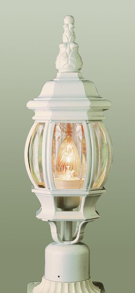 Trans Globe Parsons 1 Light SMALL POST MOUNT OUTD BEVE in Black Finish Model: 4060 BK