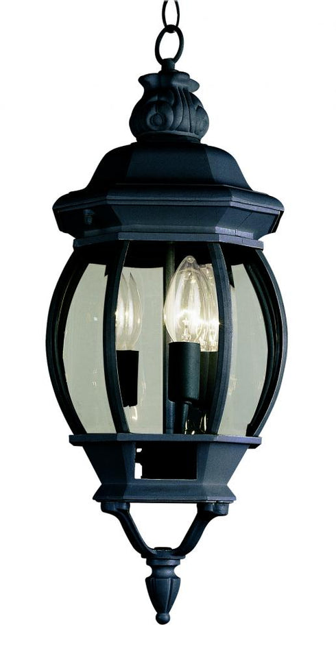 Trans Globe Parsons 3 Light MED HANGING LANTERN OUTD B in Black Finish Model: 4066 BK