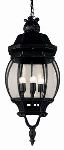 Trans Globe Parsons 4 Light LRG HANGING OUTD BEVELED in Black Finish Model: 4067 BK