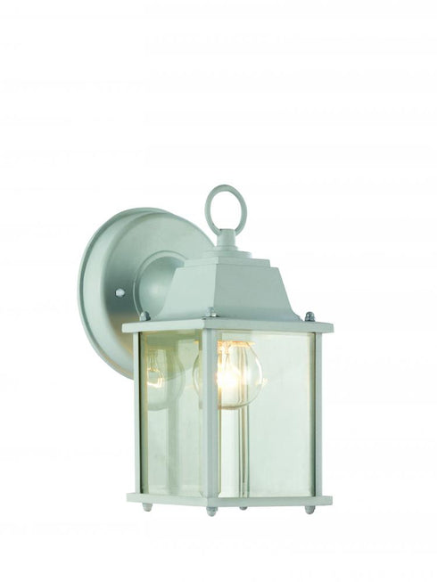 Trans Globe Patrician 1 Light WALL SQUARE OUTD CLEAR GLA in Black Finish Model: 40455 BK
