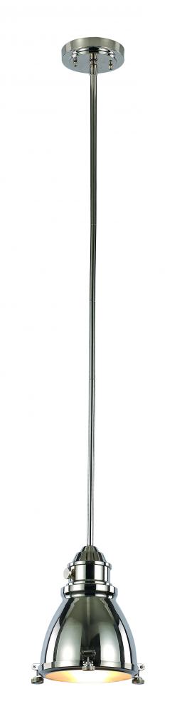 Trans Globe Performance 1 Light PENDANT RETRO INDUST SM PN in Polished Nickel Finish Model: PND-1004 PN