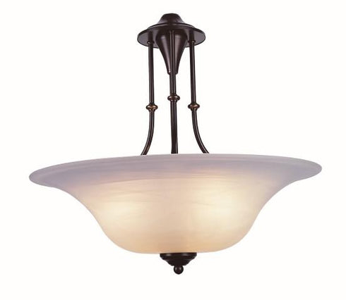 Trans Globe Perkins 3 Light Indoor Glass Bowl Pendant with Chain Brushed Nickel Finish Model: 6543 BN