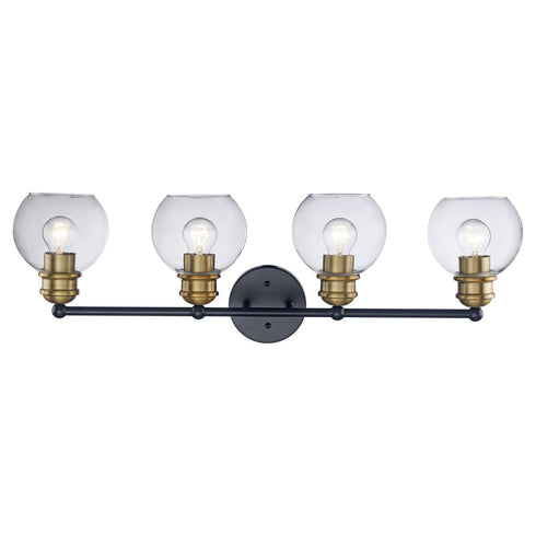 Trans Globe Polverini Two Tone 4 Light Indoor Armed Model: 22054 BK-AG