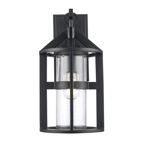 Trans Globe Prado 1 Light Outdoor Wall Sconce in Black Finish Model: 51680 BK