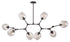Trans Globe Quantum 8 Light PENDANT WEB CL GLS AG in Antique Gold Finish Model: PND-2093 AG