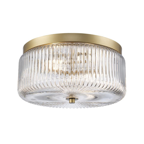 Trans Globe Quartz Quarters Glass Flush Mount in Antique Gold Finish Model: 16232 AG