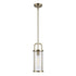 Trans Globe River 1 Light PENDANT CYLINDER GLASS M A in Antique Gold Finish Model: PND-2234 AG
