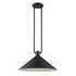 Trans Globe Roscoe 1 Light Industrial Pendant in Black Finish Model: 11762 BK