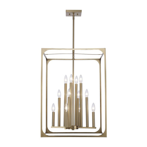 Trans Globe Ruby Ridge 12 Light Caged Pendant in Antique Gold Finish Model: 11718 AG