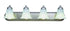 Trans Globe Rusty Collection 4 Light Glass Bell Shades Model: 3504 PC