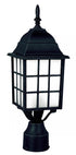 Trans Globe San Gabriel 1 Light POST MOUNT in Black Finish Model: 4421 BK