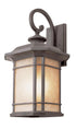 Trans Globe San Miguel Collection Craftsman Style Post Mount Lantern Head with Tea Stain Glass Windows in Black Finish Model: 5823 BK