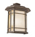 Trans Globe San Miguel Tea Stain Glass Outdoor Pocket Lantern Wall Light in Black Finish Model: 5822-1 BK