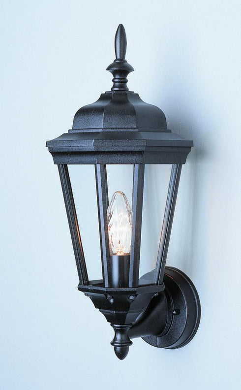 Trans Globe San Rafael 1 LIGHT SMALL UP WALL LANTERN in Black Finish Model: 4095 BK