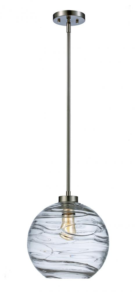 Trans Globe Southern 1 Light PENDANT ARIEL CL BN in Brushed Nickel Finish Model: PND-2153