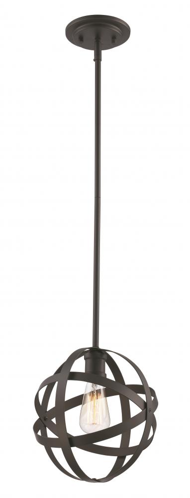 Trans Globe Sphynx 1 Light 1LT PENDANT STEEL GLOBE ROB in Rubbed Oil Bronze Finish Model: PND-2020 ROB