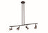 Trans Globe Stingray 4 Light TRACK WAVE GU10 in Brushed Nickel Finish Model: W-466 BN