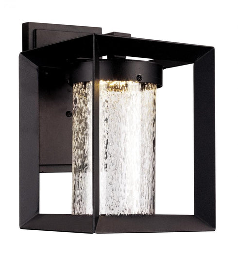 Trans Globe Taylor LED OUTD WALL SQ FRAME MED BK in Black Finish Model: LED-50161 BK