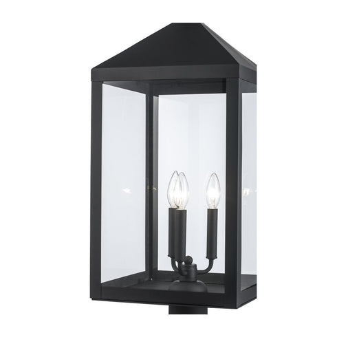Trans Globe Tempest Post Lantern in Black Model: 51536 BK