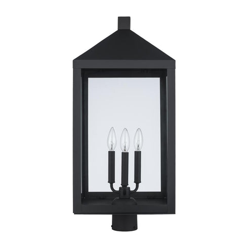 Trans Globe Tempest Post Lantern in Black Model: 51536 BK