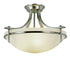 Trans Globe Vitalian 3 Light SEMI FLUSHMOUNT MARBLEIZED in Brushed Nickel Finish Model: 8172 BN