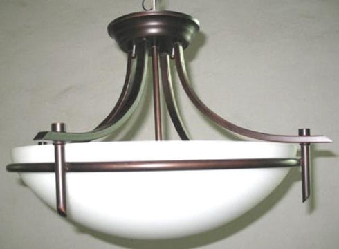 Trans Globe Vitalian 3 Light SEMI FLUSHMOUNT MARBLEIZED in Brushed Nickel Finish Model: 8172 BN