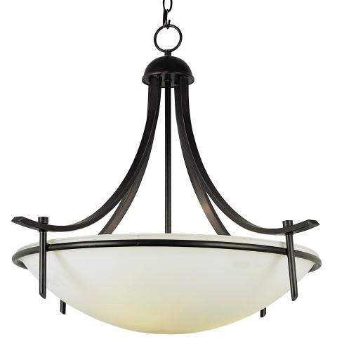 Trans Globe Vitalian 4 Light PENDANT LG ALABASTER GLASS in Brushed Nickel Finish Model: 8178 BN
