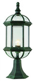Trans Globe Wentworth 1 Light PIER BASE LANTERN BEVELED in Black Finish Model: 4182 BK