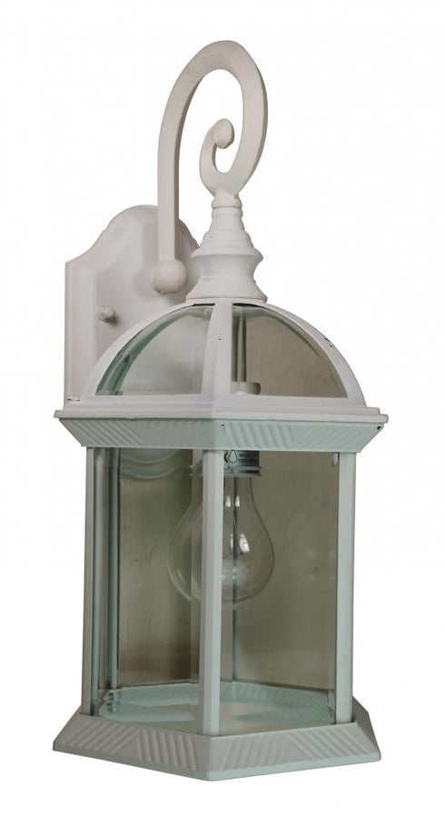 Trans Globe Wentworth 1 Light WALL SML DOWN OUTD BVLD GL in Black Finish Model: 4181 BK