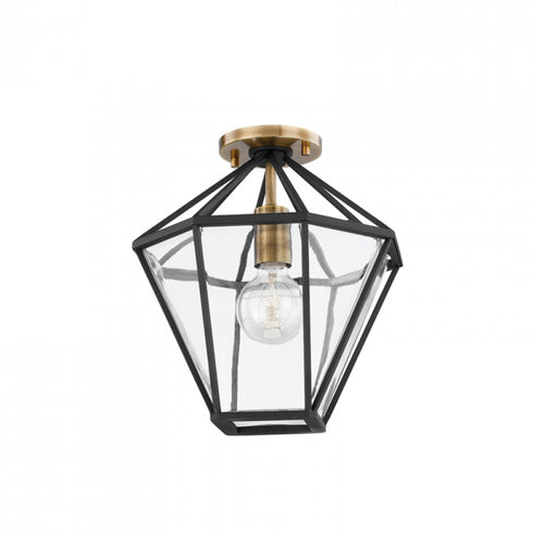 Troy 1 Light Semi Flush Model: C8211-PBR/TBK