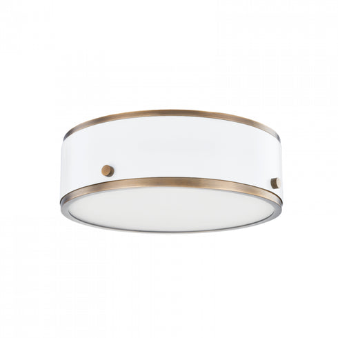 Troy 1 Light Small Flush Mount Model: C8312-PBR/SWH