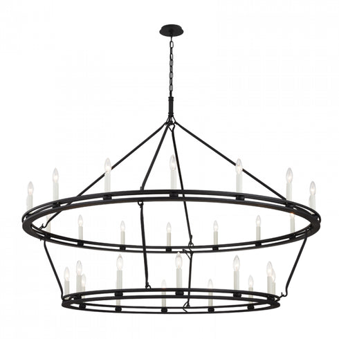 Troy 28 Light Chandelier Model: F6235-TBK