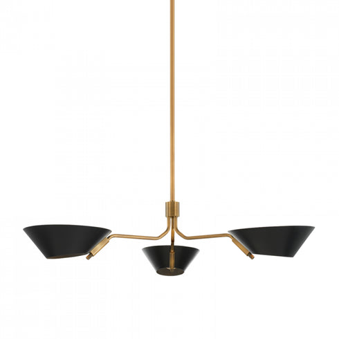 Troy 3 Light Chandelier Model: F8143-PBR/SBK