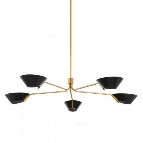 Troy 5 Light Chandelier Model: F8163-PBR/SBK