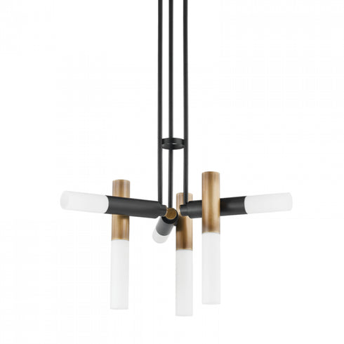 Troy 6 Light Chandelier Model: F8634-PBR/SBK