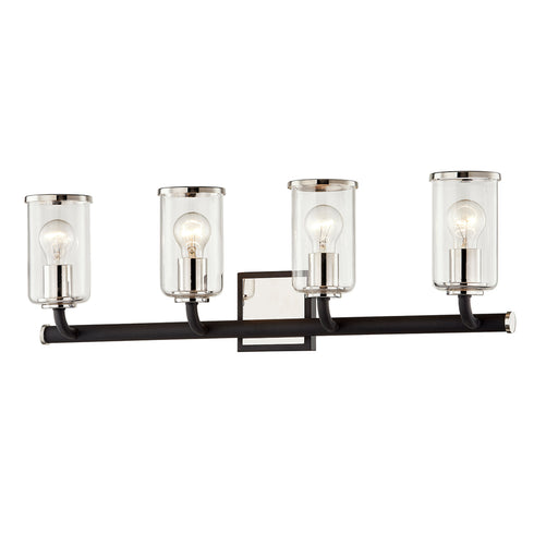 Troy Aeon Bath and Vanity in Textured Black & Polish Nickel Finish Model: B7684-TBK/PN