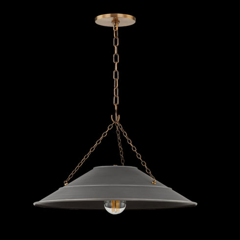 Troy Arcane 1 Light Pendant Model: F1223-PBR/GRA