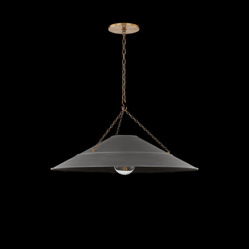 Troy Arcane 1 Light Pendant Model: F1234-PBR/GRA