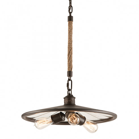 Troy Brooklyn Pendant in Heritage Bronze Finish Model: F3145-HBZ