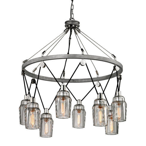 Troy Citizen Pendant in Graphite and Polished Nickel Finish Model: F5993-GRA/PN