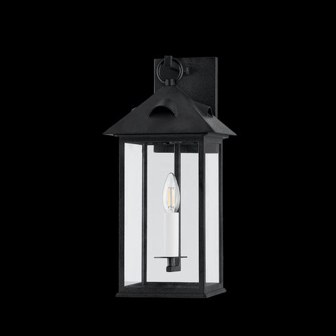 Troy CORNING Exterior Wall Sconce in Forged Iron Finish Model: B4918-FOR