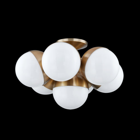 Troy Cupertino 7 Light Semi Flush Mount Model: C1524-PBR