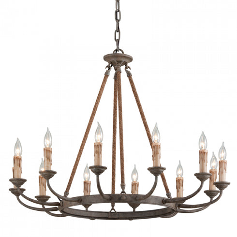 Troy Cyrano 12 Light Chandelier Model: F6117-EB