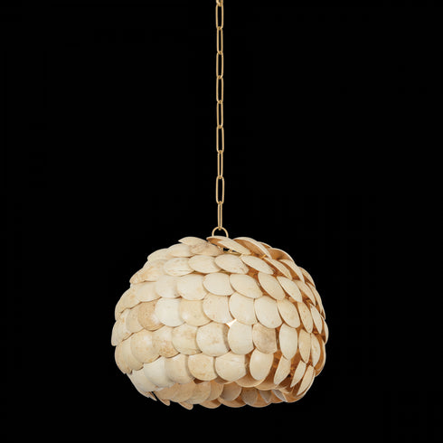 Troy Edric Pendant in Vintage Gold Leaf Finish Model: F2221-VGL